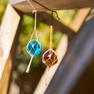 Esfera Grande con engarce macramé